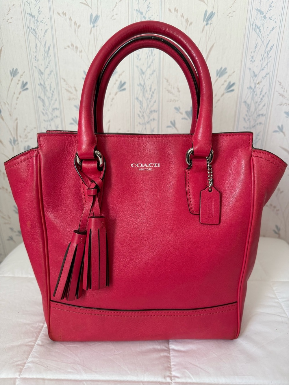 Coach Pink Legacy Mini Tanner Tote